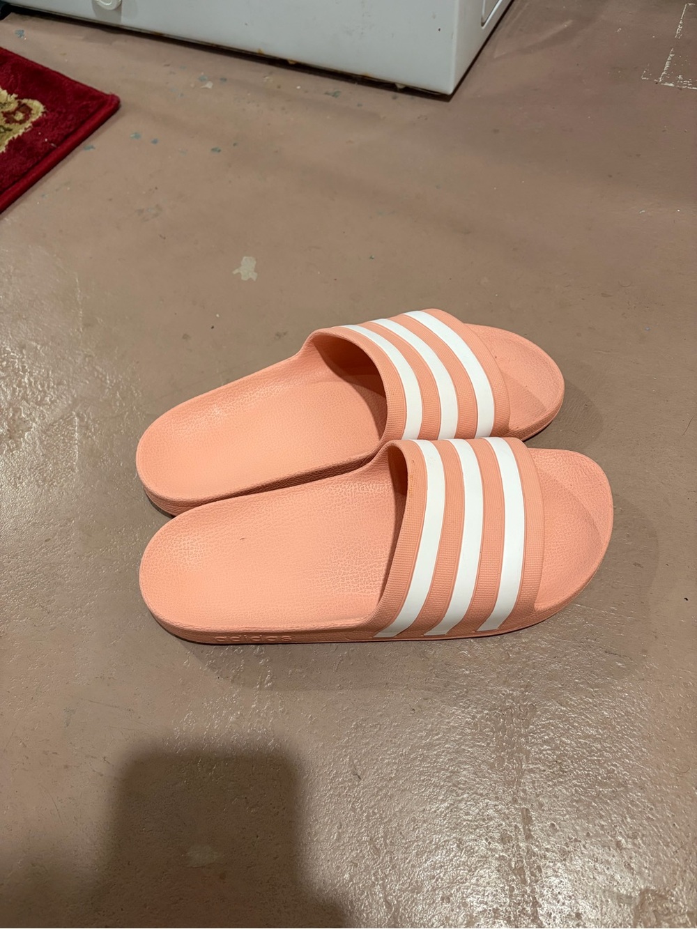 adidas Pink/White Adilette Slide Sandals